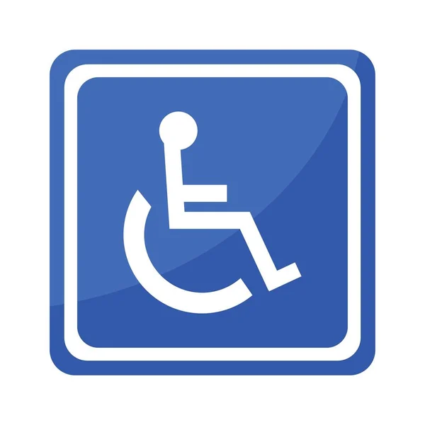 Знак инвалида-инвалида. Недопустимый символ — стоковый вектор
