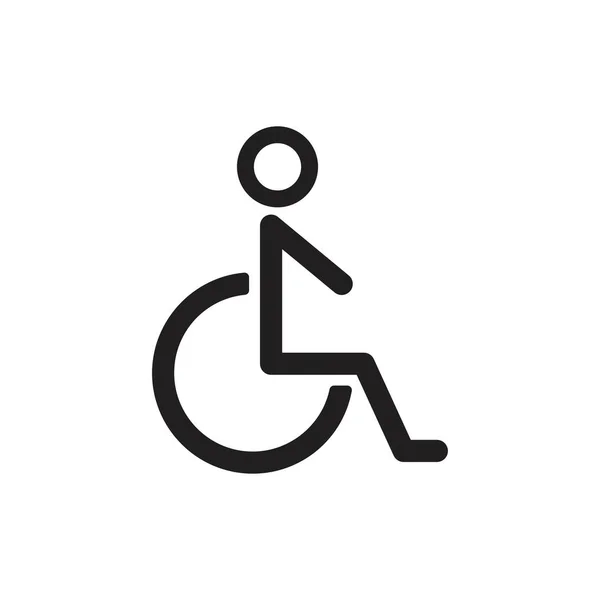 Deficiente Handicap Ícone isolado no fundo branco —  Vetores de Stock
