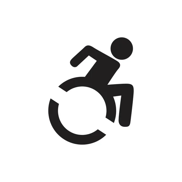 Disabled Handicap Icon isolated on white background — Stock Vector