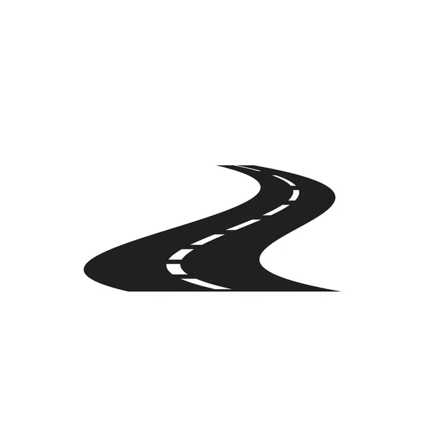 Icono de camino negro sobre fondo blanco — Archivo Imágenes Vectoriales
