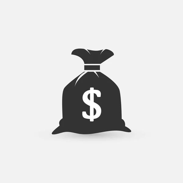Taška na peníze plochá ikona — Stockový vektor