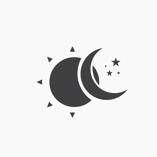 Moon icon flat — Stock Vector