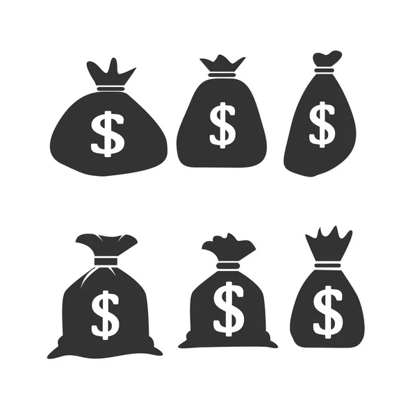 Conjunto de bolsas de dinero — Vector de stock