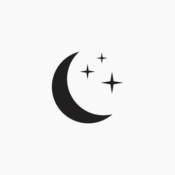 Moon icon flat — Stock Vector