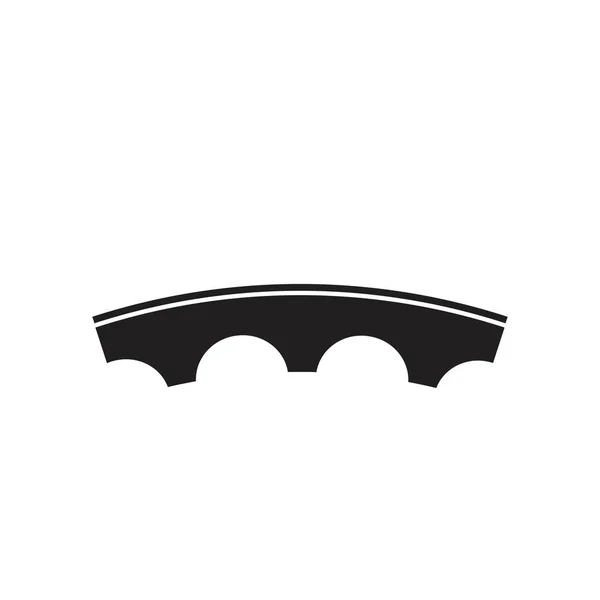 Bridge icon black on white background — Stock Vector