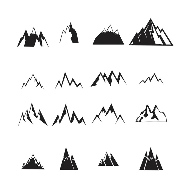 Icônes de montagne ensemble . — Image vectorielle