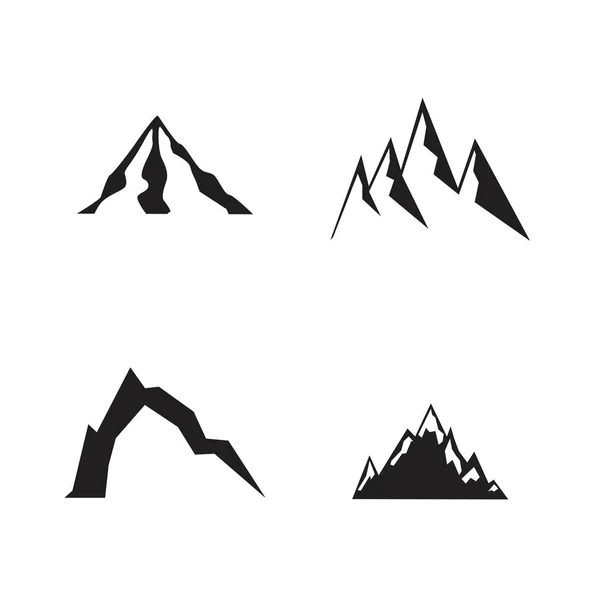 Mountain icons set. — Stock Vector