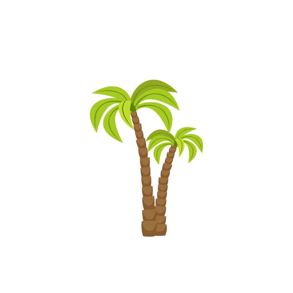 Arbre palmier icône isolée — Image vectorielle