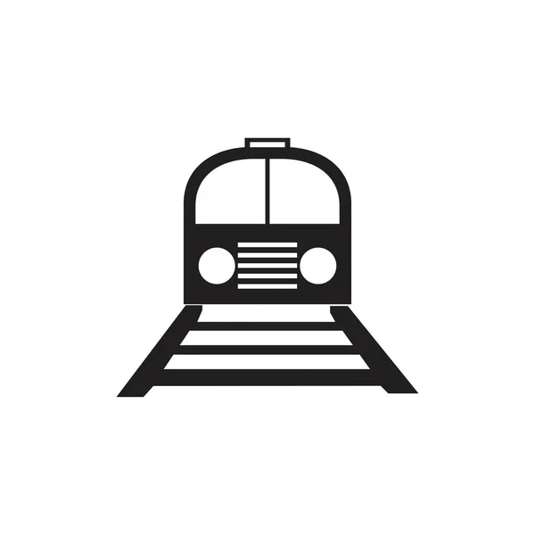 Icono del ferrocarril aislado sobre fondo blanco — Vector de stock