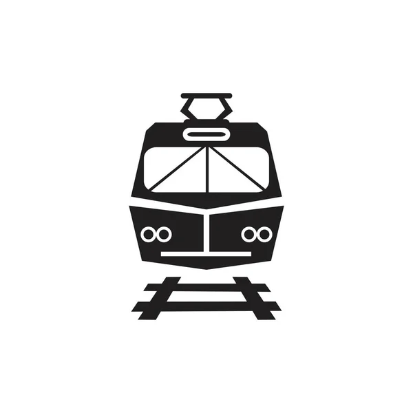 Icono del ferrocarril aislado sobre fondo blanco — Vector de stock