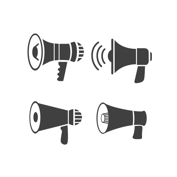 Black speaker icons set — Stock Vector