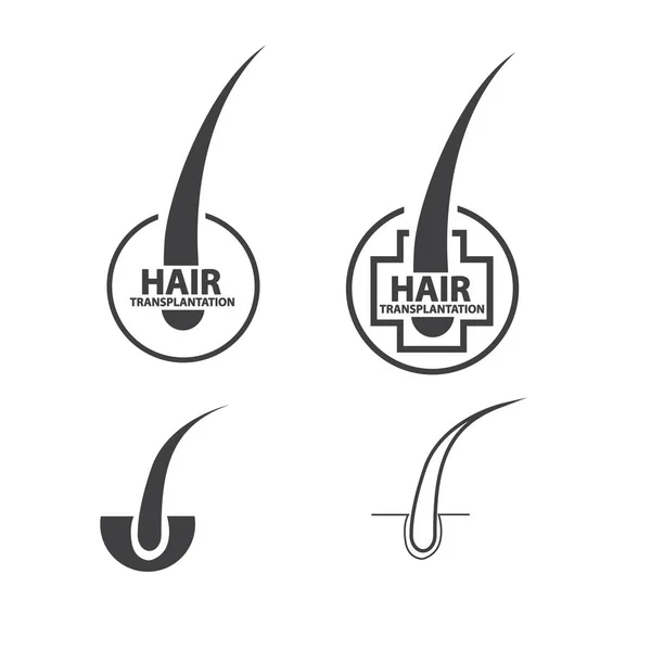 Saç folikülü tedavi tasarım — Stok Vektör