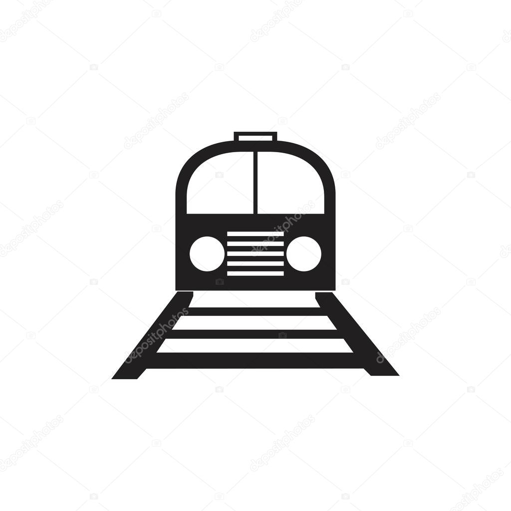 Railroad icon isolated on white background