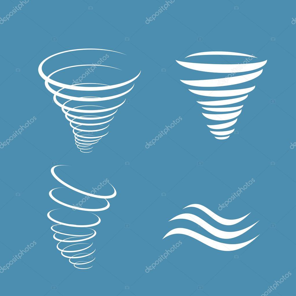 Wind tornado icon, vector illustration