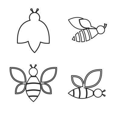 Bal amblemleri ve tasarım öğeleri seti.