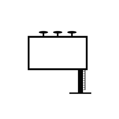 reklam panosu simgesi beyaz arkaplanda izole edildi