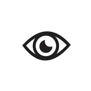 Göz simgesi, modern minimal düz tasarım stili