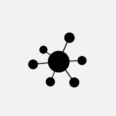 Beyaz arka plan üzerinde izole molekül simgesi
