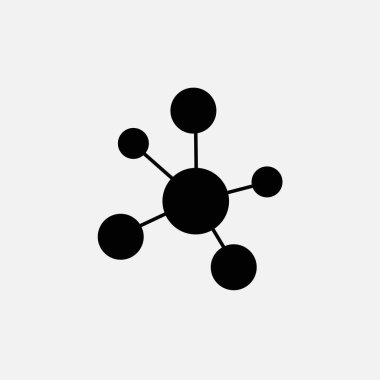 Beyaz arka plan üzerinde izole molekül simgesi