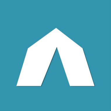 Tasarım için kamp çadır simgesi simgesi simgesi simgesi