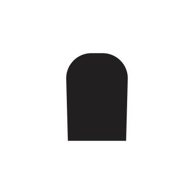 Beyaz arka planda yalıtılmış tombstone simgesi