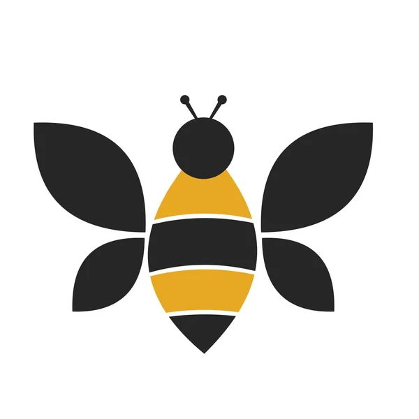 Nádherný včelí design na bílém pozadí. — Stockový vektor