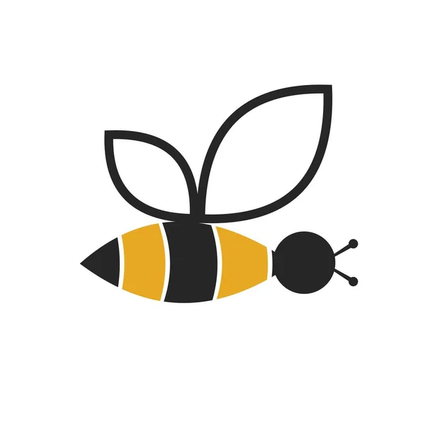 Projeto maravilhoso abelha em um fundo branco . — Vetor de Stock