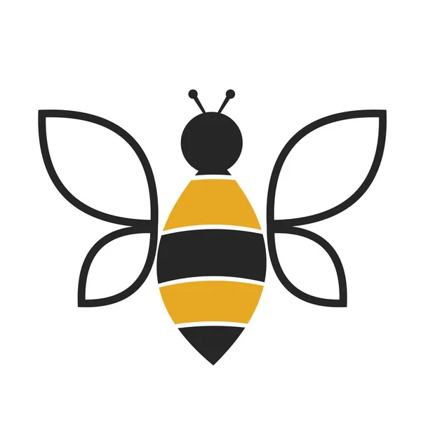 Nádherný včelí design na bílém pozadí. — Stockový vektor
