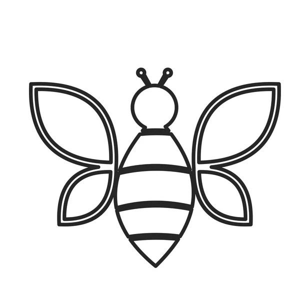 Bee ikona. Vektorové ilustrace koncept pro design. — Stockový vektor