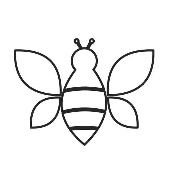 Bee icon. Vector concept illustration for design. — Stock Vector