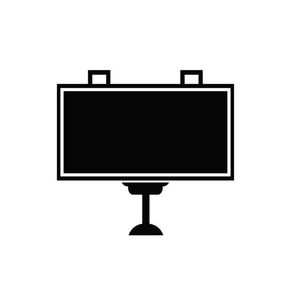 Icône panneau d'affichage isolé sur fond blanc — Image vectorielle