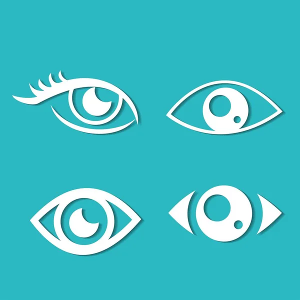 Augen und Augen Icon Set Vektorsammlung. — Stockvektor