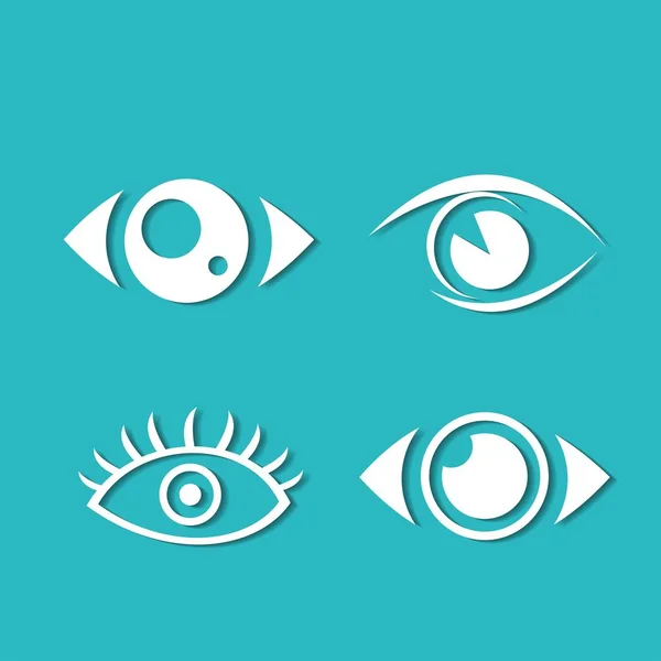 Augen und Augen Icon Set Vektorsammlung. — Stockvektor