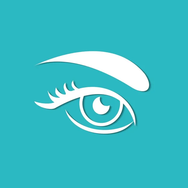 Icona occhio, moderno stile minimale design piatto — Vettoriale Stock