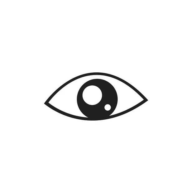 眼睛图标，现代最小平面设计风格 — 图库矢量图片