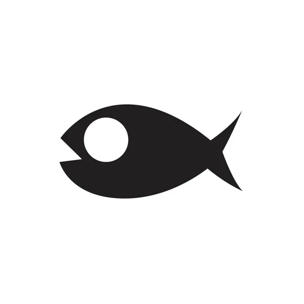 Black fish icon on white background — Stock Vector