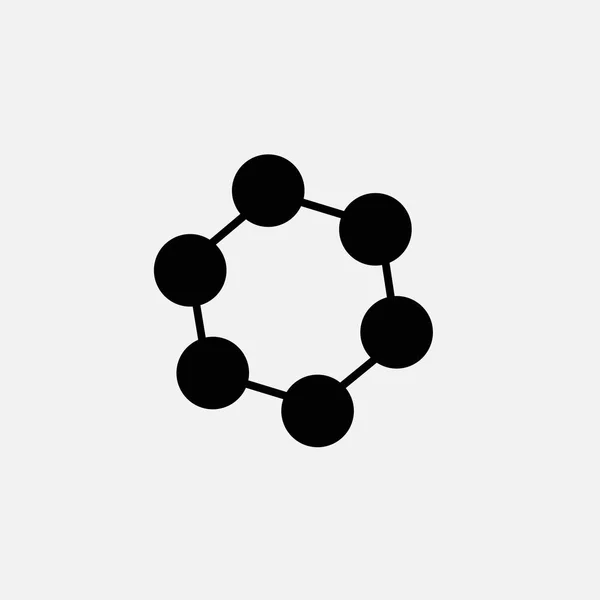 흰색 배경에 고립 된 분자 아이콘 — 스톡 벡터