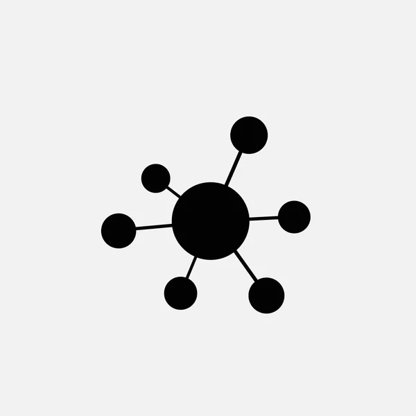 Icône de molécule isolée sur fond blanc — Image vectorielle