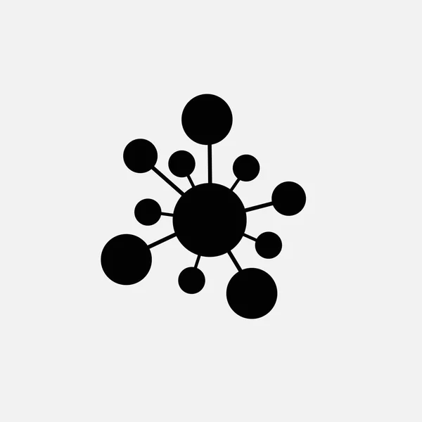 Icône de molécule isolée sur fond blanc — Image vectorielle