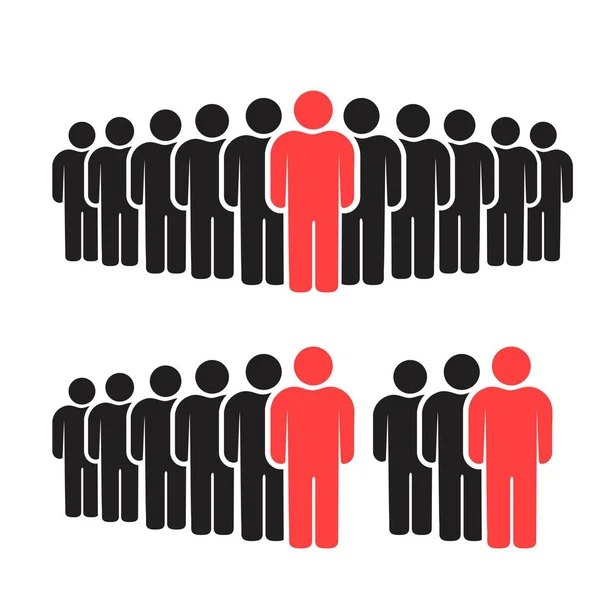Ícones de pessoas conjunto isolado no fundo branco — Vetor de Stock
