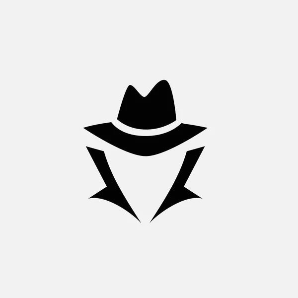 Detective icono aislado sobre fondo blanco — Vector de stock