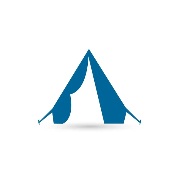 Camping tent pictogram teken symbool voorontwerp — Stockvector
