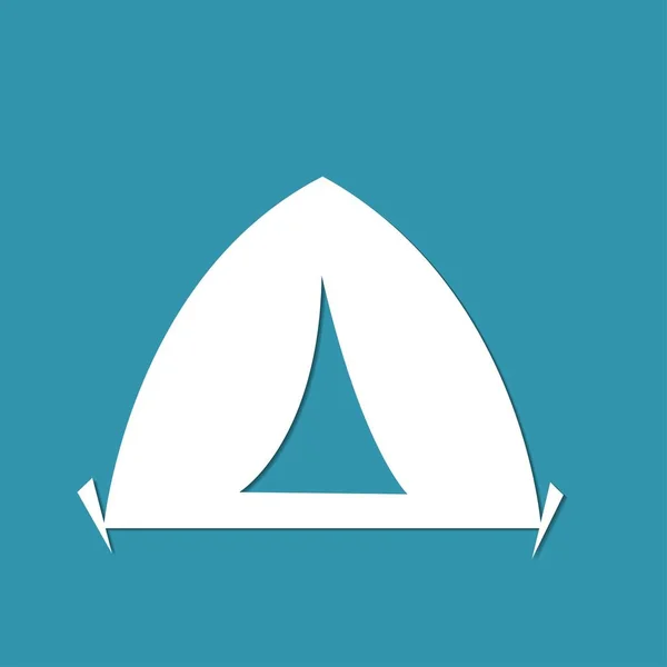 Camping tent pictogram teken symbool voorontwerp — Stockvector