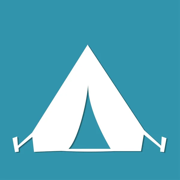 Camping tent pictogram teken symbool voorontwerp — Stockvector