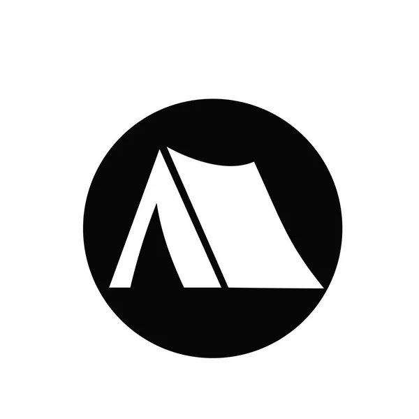 Camping tent pictogram teken symbool voorontwerp — Stockvector