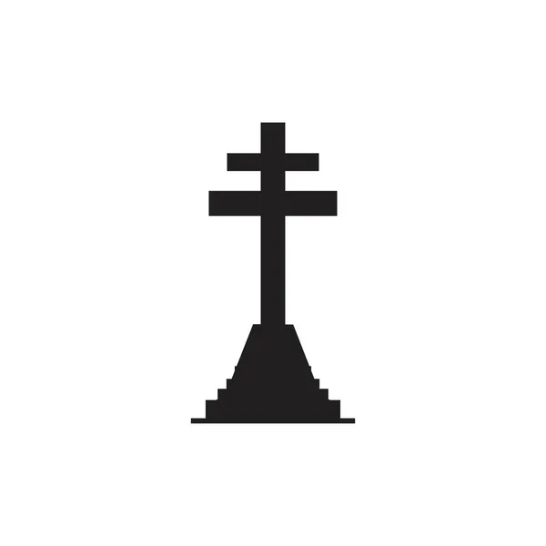 Beyaz arka planda yalıtılmış tombstone simgesi — Stok Vektör
