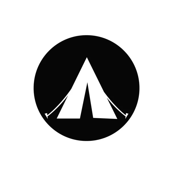 디자인 캠핑 텐트 아이콘 기호 — 스톡 벡터