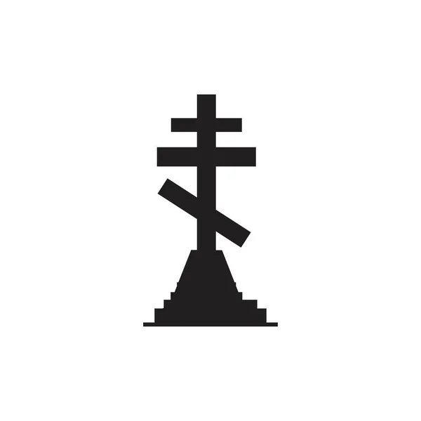 Tombstone-pictogram geïsoleerd op witte achtergrond — Stockvector