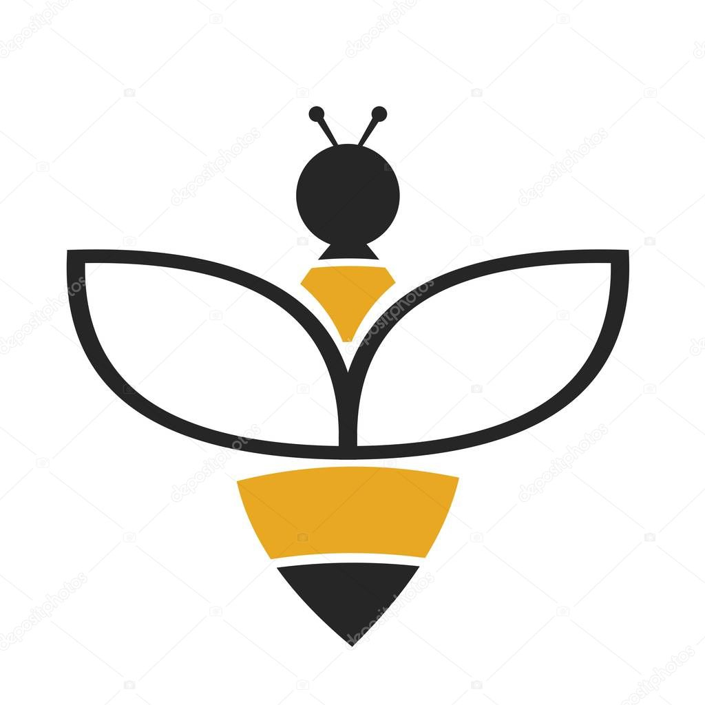 Wonderful bee design on a white background.