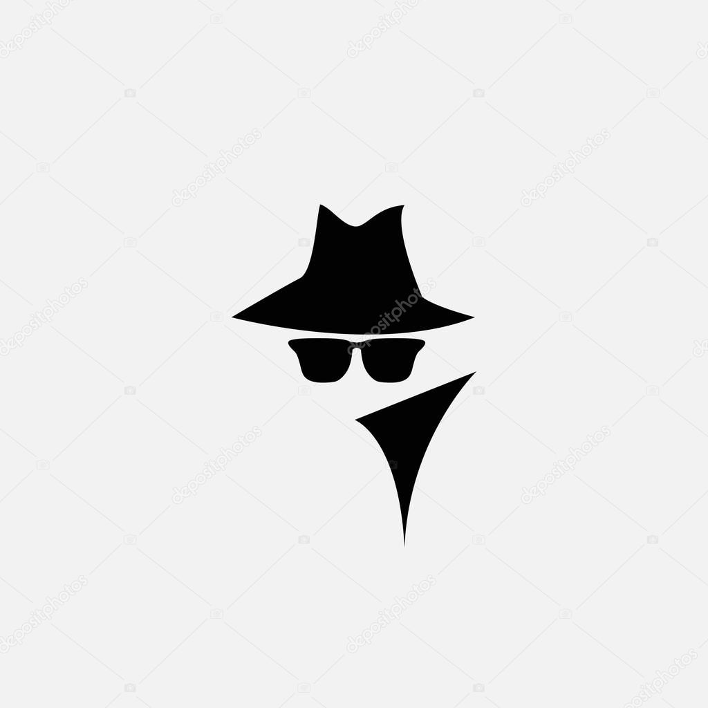 Detective icon isolated on white background